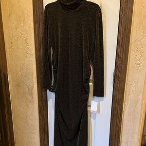 Gold Shimmery Maxi Maternity Dress